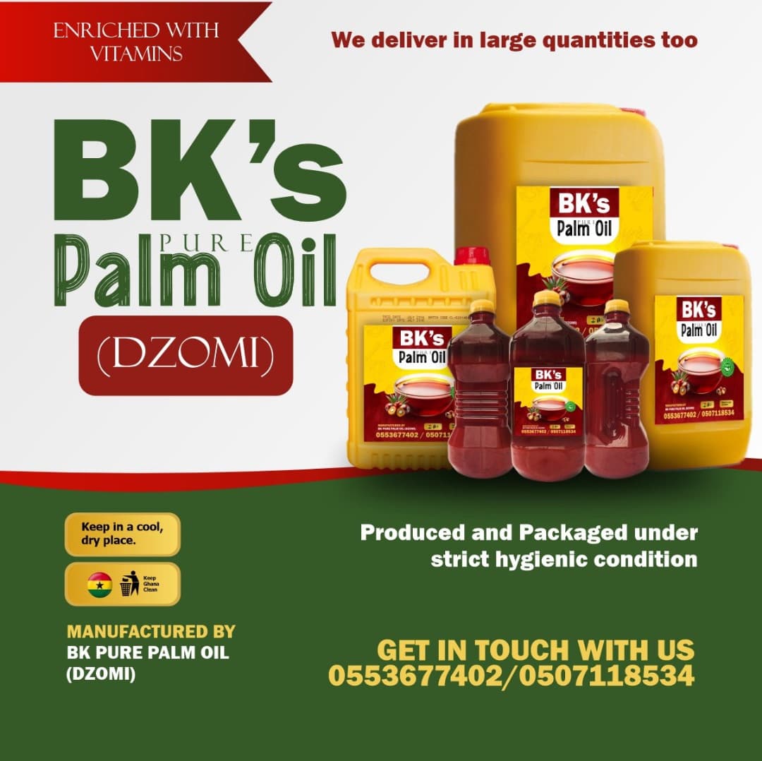 Bk’S palm oil purely organic (Dzomi)